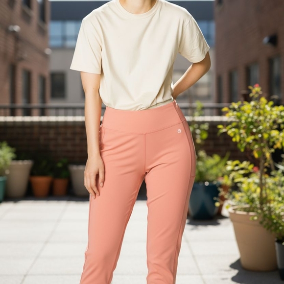 POPFLEX Leggings 3x Crisscross waist Plus Size stylish Pink Exquisite - Picture 1 of 10
